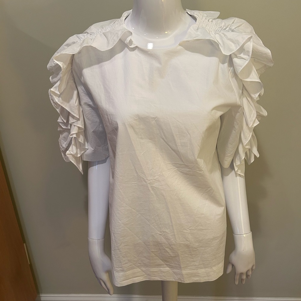 COS ruffle shoulder blouse